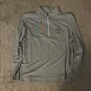 Men's Gray Quarter-Zip Sweater